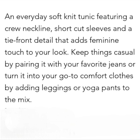 [Capsule] Black Relaxed Short Sleeve Knot Tunic Size Large - Picture 3 of 7